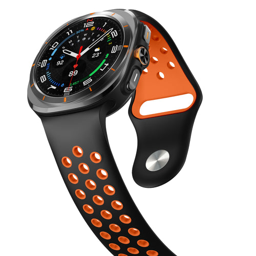 Samsung Galaxy Watch Ultra 2 Sport Strap (Black/Orange)