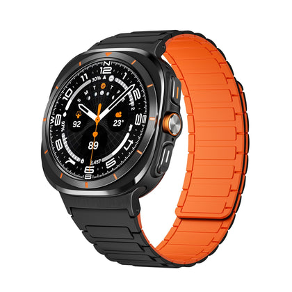 Correa silicona magnética Samsung Galaxy Watch Ultra 2 (negro/naranja)