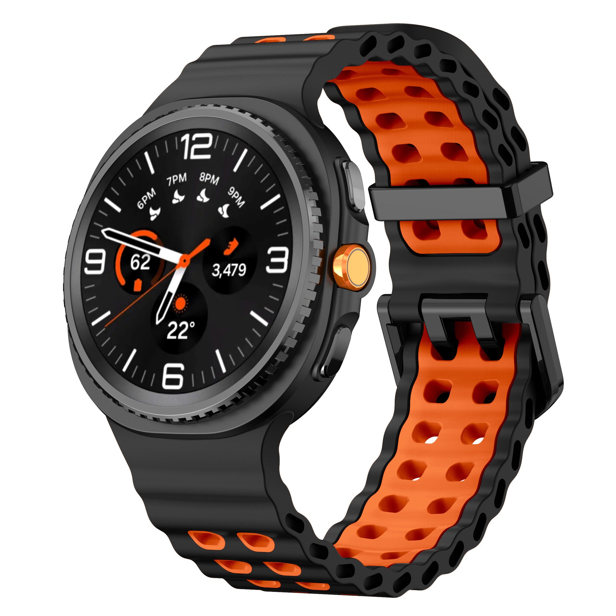 Correa Ocean Samsung Galaxy Watch 8 Classic (negro/naranja)