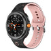 Correa silicona con flores Samsung Galaxy Watch 8 Classic (negro/rosa)