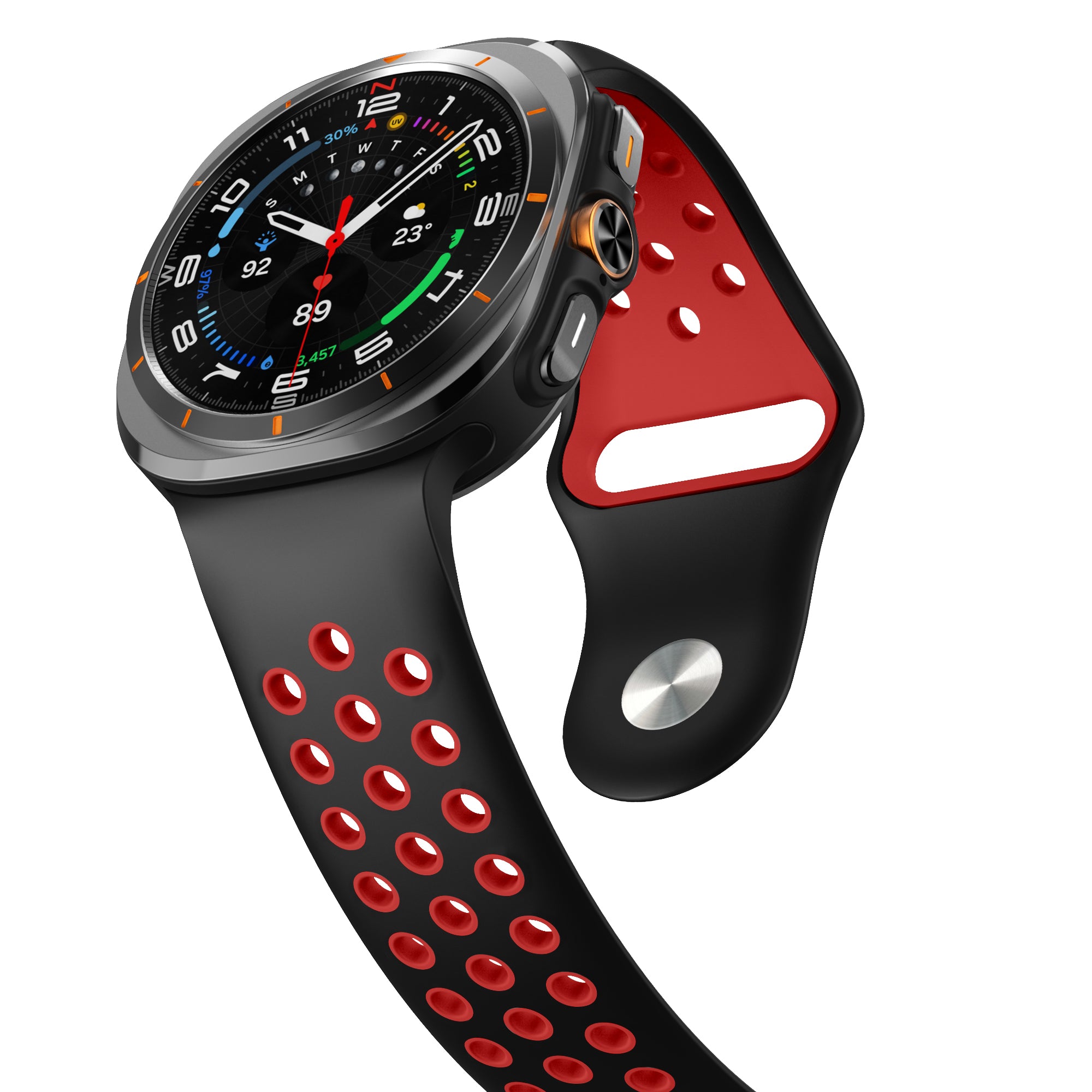 Correa deportiva Samsung Galaxy Watch Ultra 2 (negro/rojo)