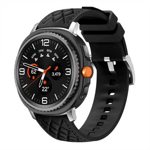 Correa cuero híbrida diamond Samsung Galaxy Watch 9 - 44mm (negro)