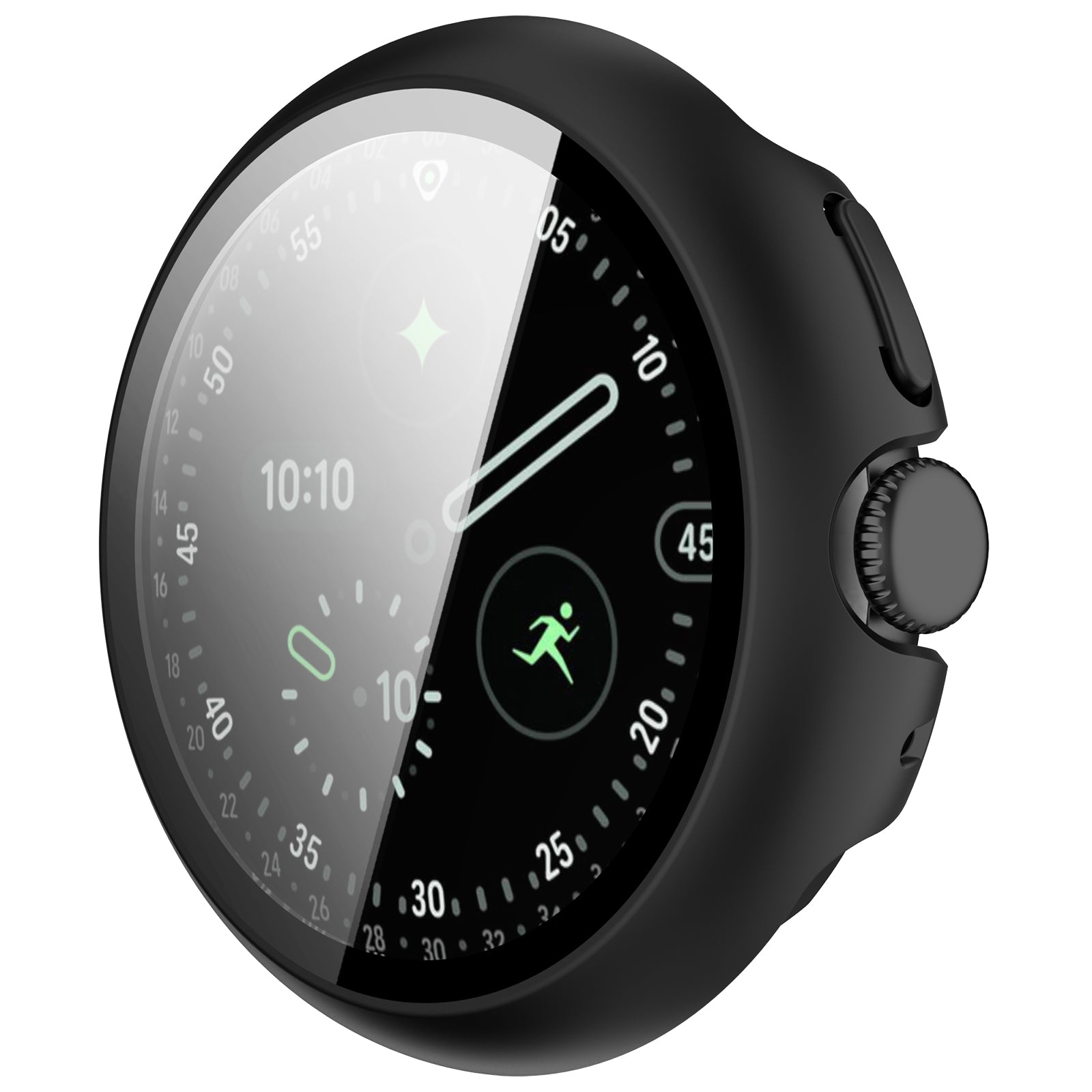 Funda resistente con vidrio Google Pixel Watch 4 - 45mm (negro)