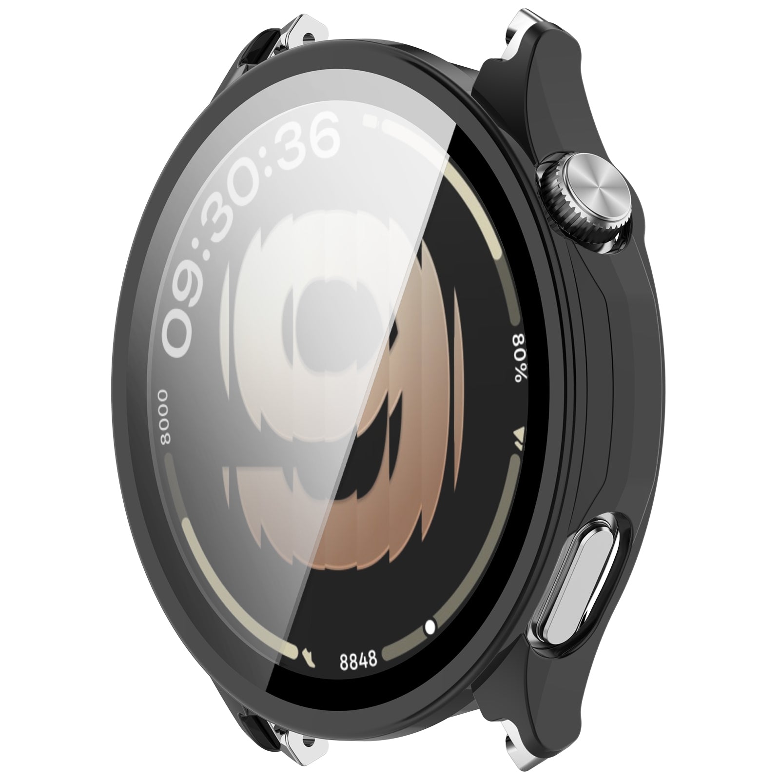 Oppo Watch S Protector de pantalla de vidrio templado (negro)