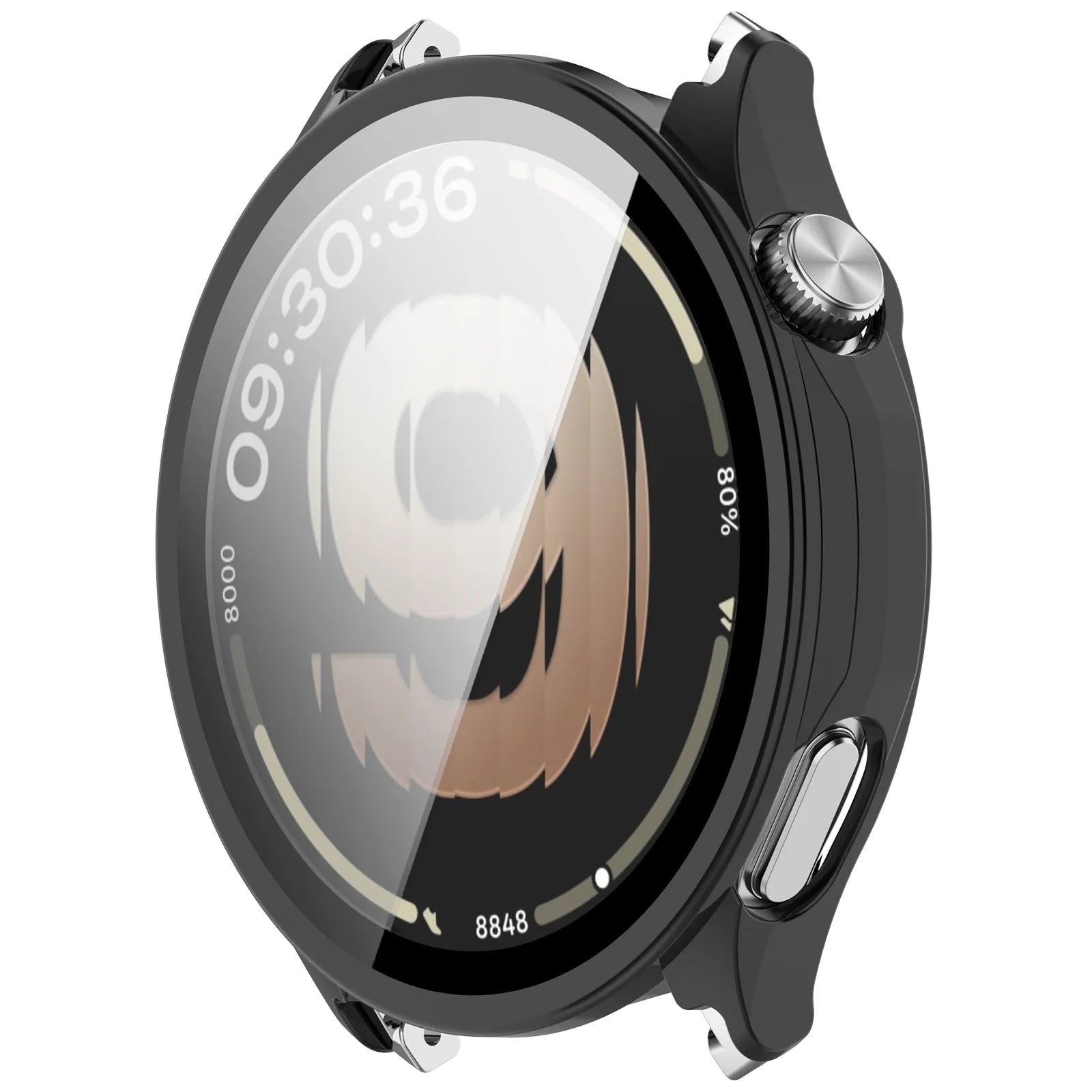 Oppo Watch S Protector de pantalla de vidrio templado (negro)
