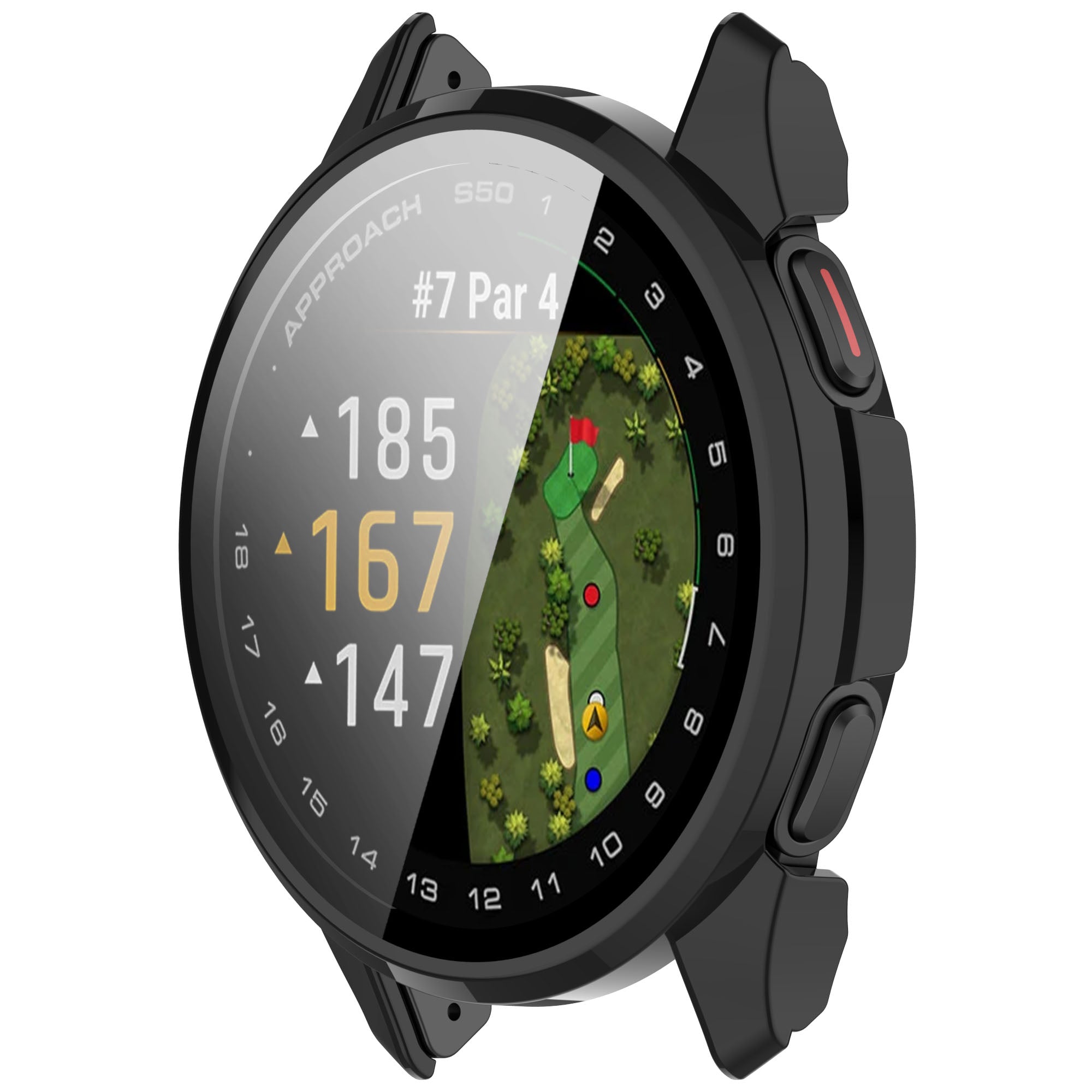 Funda con vidrio Garmin Approach S50 (negro)