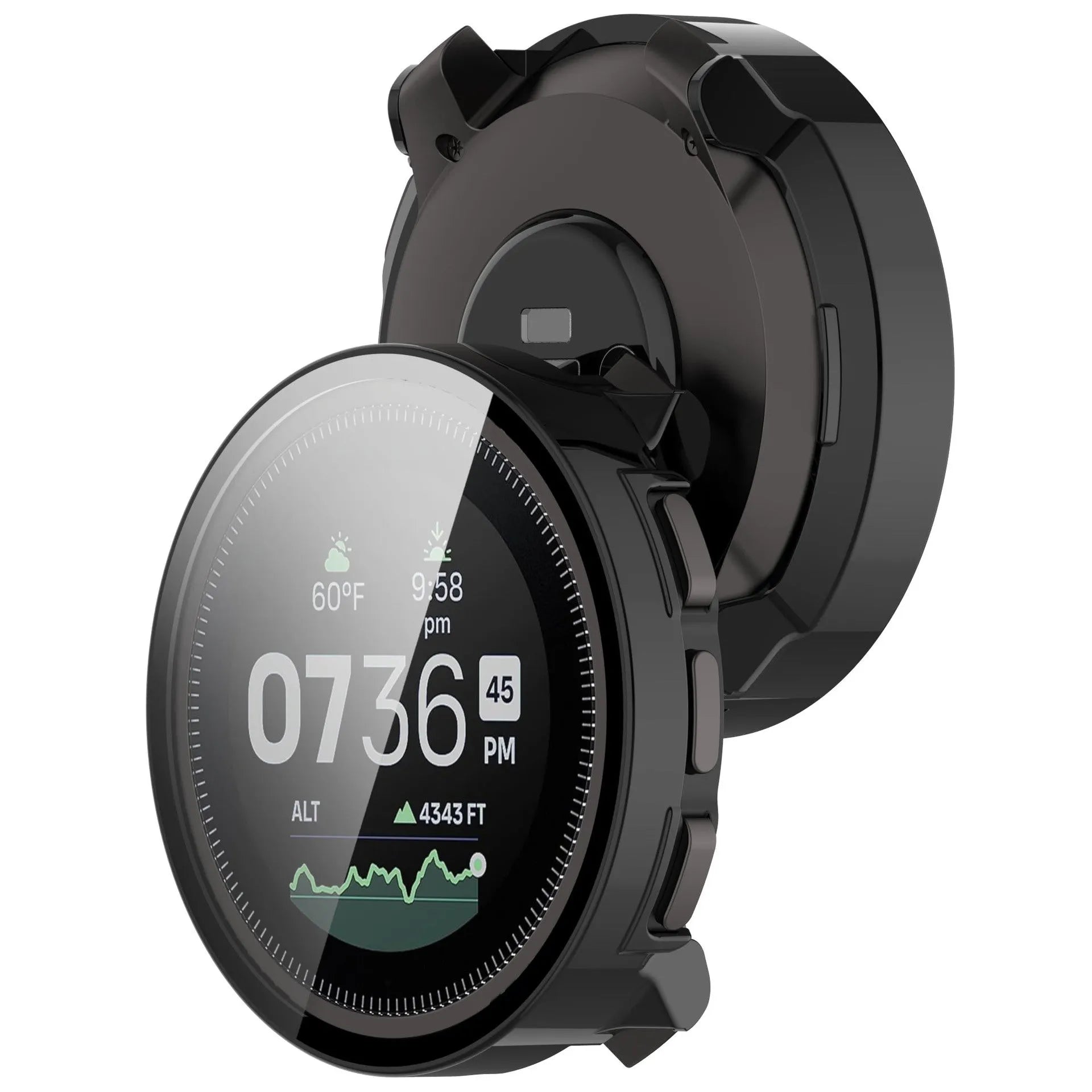 Funda resistente con vidrio Suunto Vertical (negro)