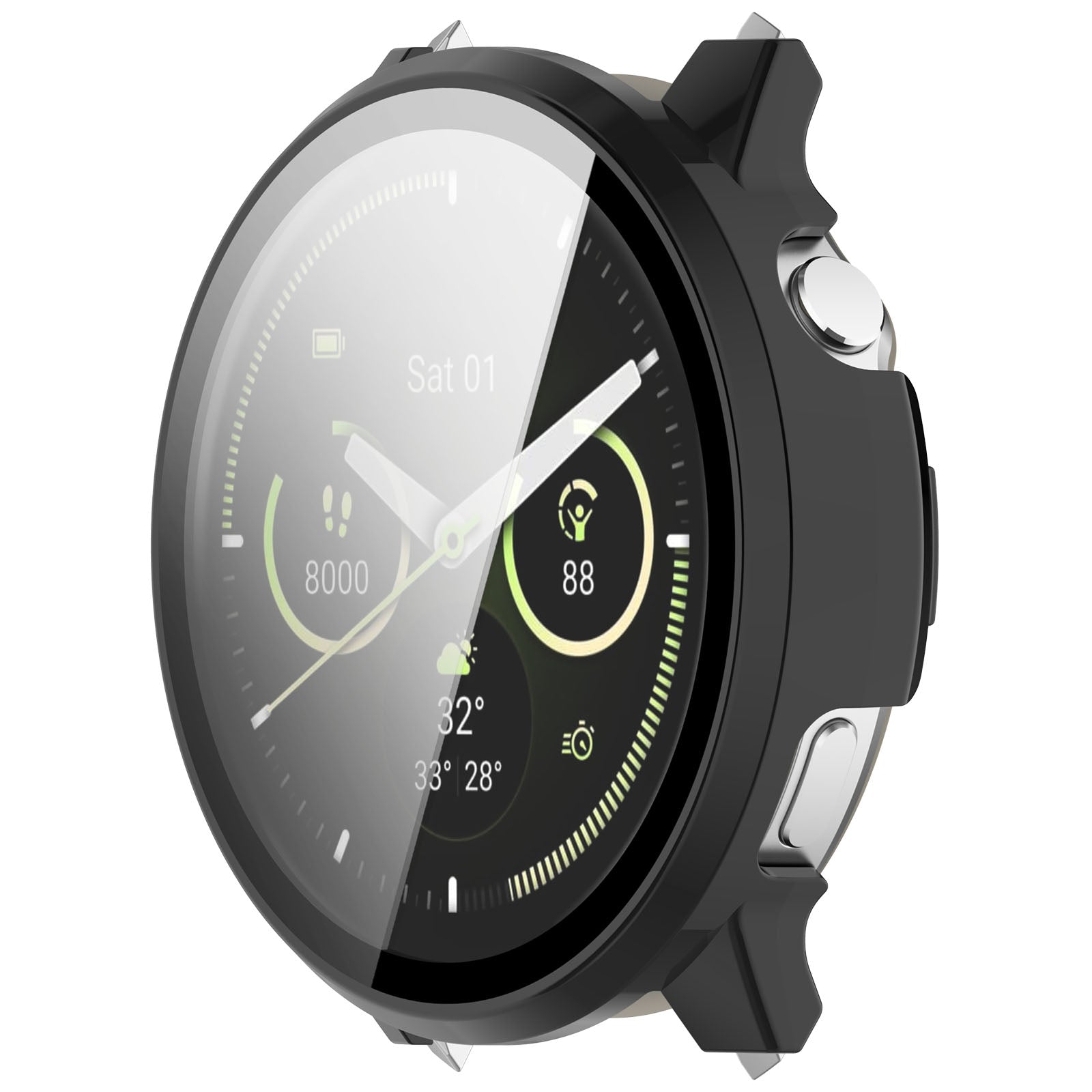 Funda dura con vidrio Garmin Venu 4 - 45mm (negro)