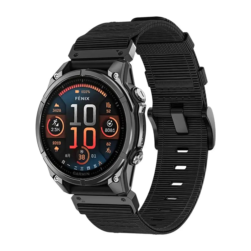 Garmin Instinct 2 Premium Buckled Nylon Strap (Black)