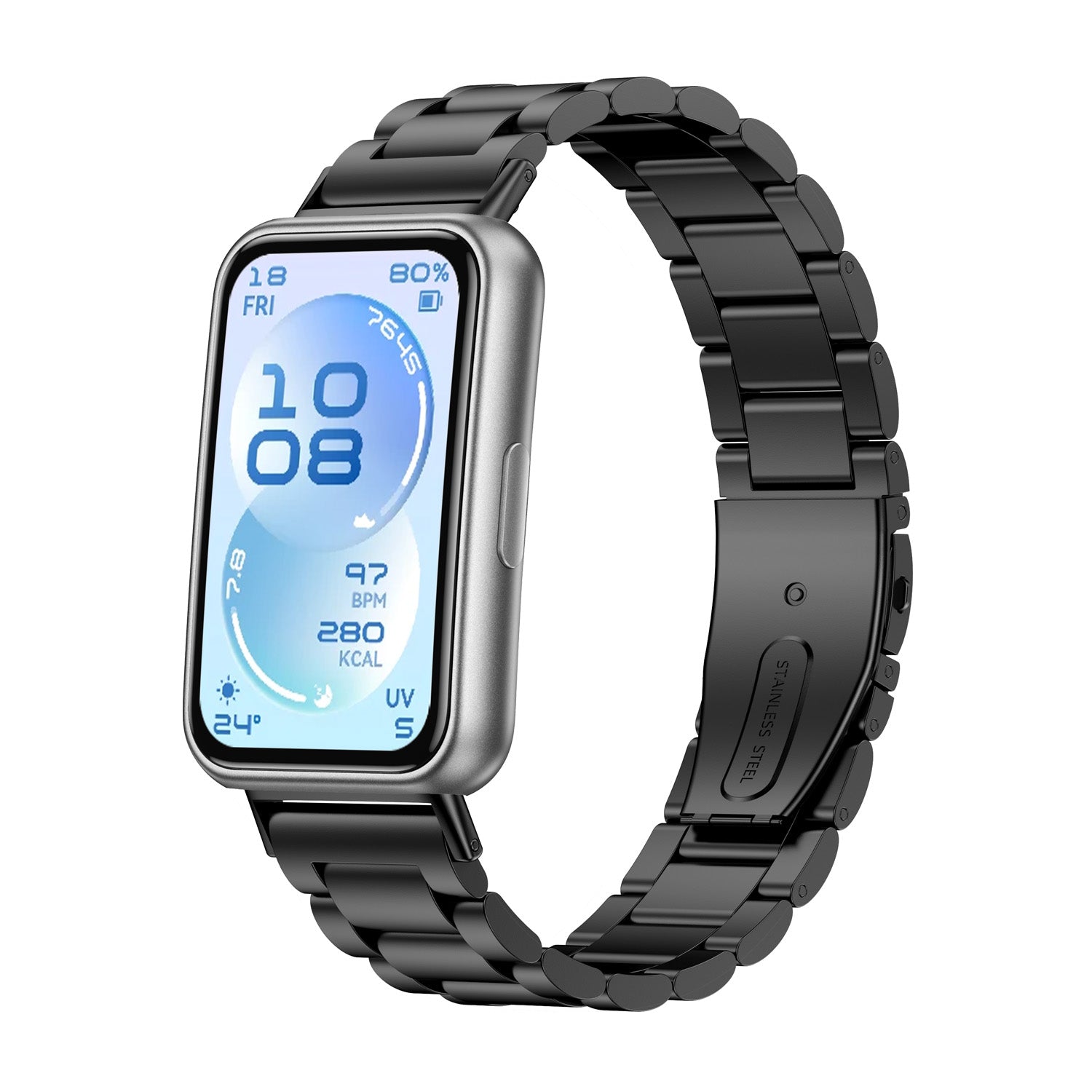 Correa acero Huawei Band 11 (negro)