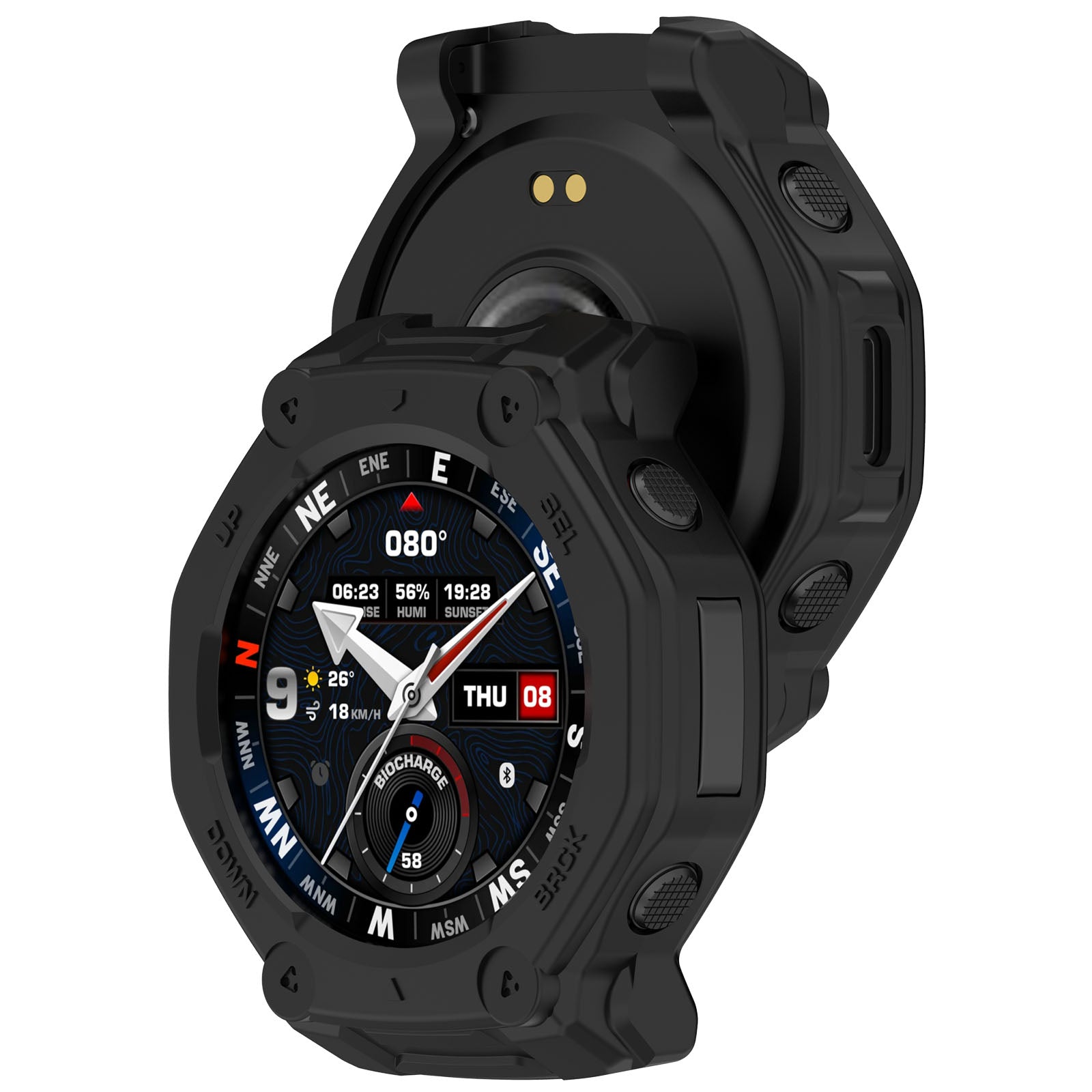 Funda TPU resistente Amazfit T-Rex 3 Pro - 44mm (negro)