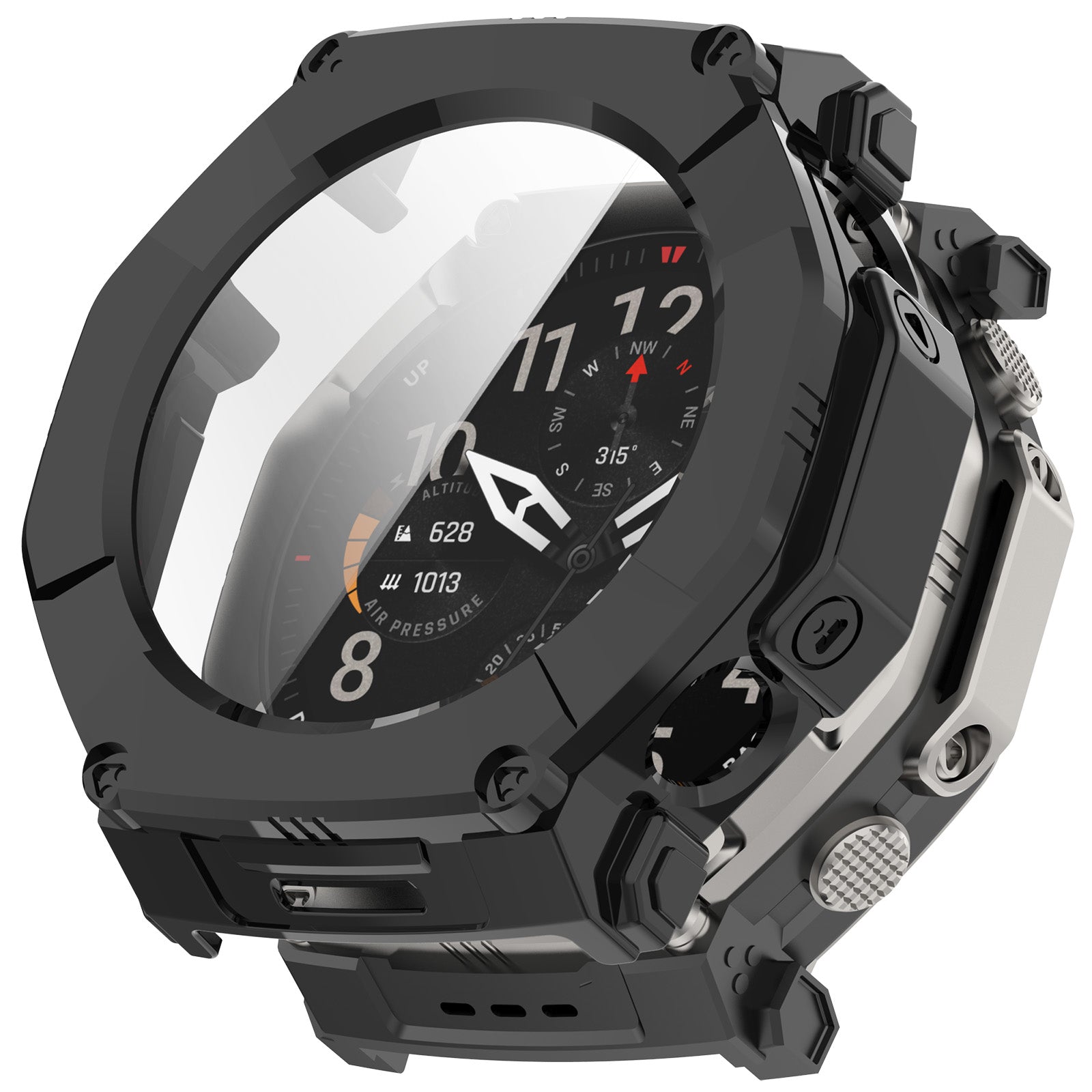 Amazfit T-Rex Ultra 2 PC Case with Glass (Black)