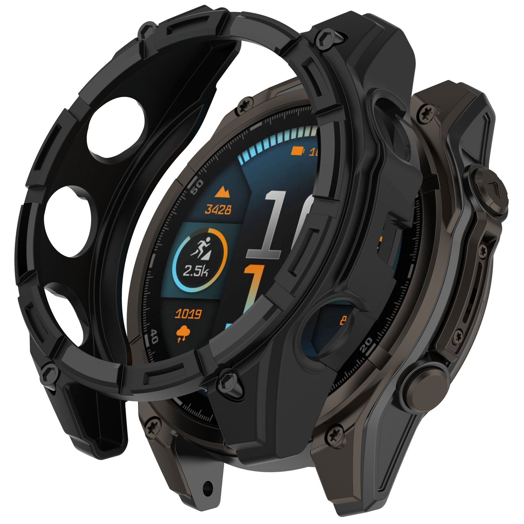 Funda resistente TPU Garmin Quatix 8 - 51mm (negro)