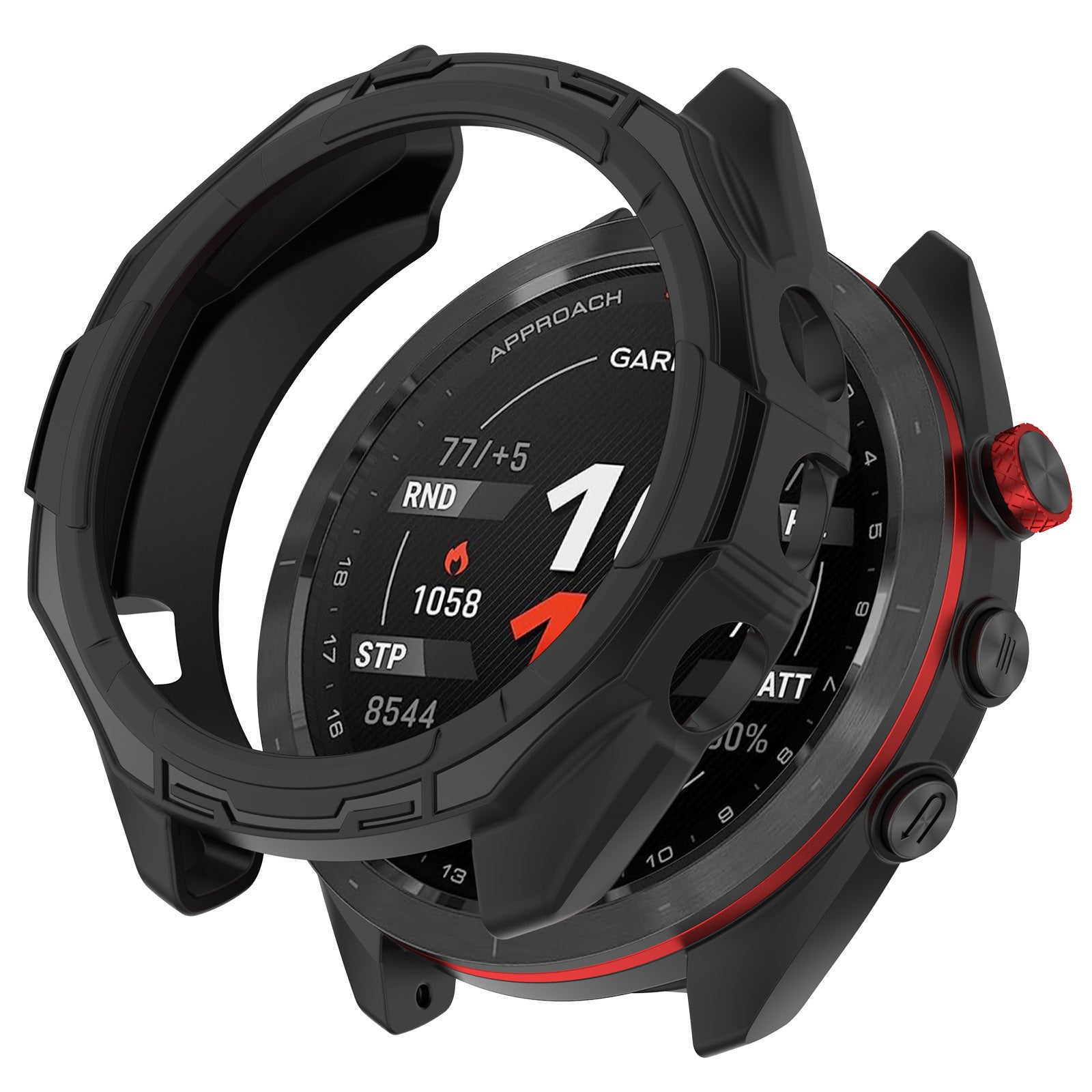 Funda resistente TPU Garmin Approach S70 - 47mm (negro)