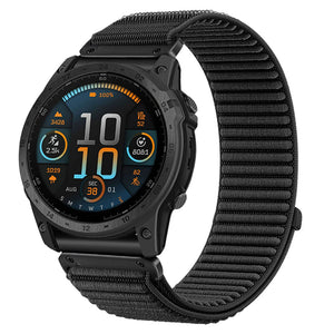 Garmin Fenix 9 - 43mm Wave Nylon Strap (Black)