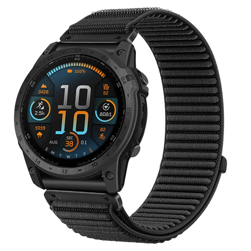 Correa nylon ondulada Garmin Fenix 5s / 6s (negra)