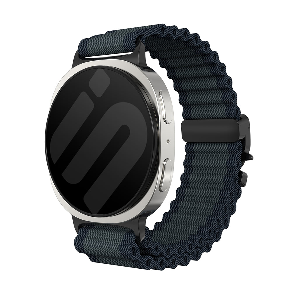 Samsung Galaxy Watch 9 - 40mm Outdoor Nylon Strap with P-Buckle (Black with Black)