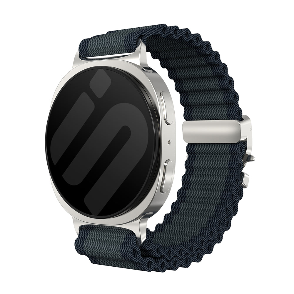 Correa nylon Outdoor con hebilla-P Samsung Galaxy Watch 8 - 44mm (negro con plata)