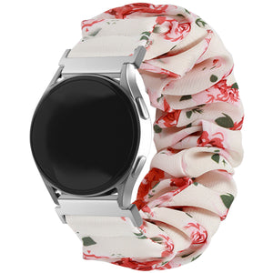 Samsung Galaxy Watch Active Scrunchie Strap (Flowers)