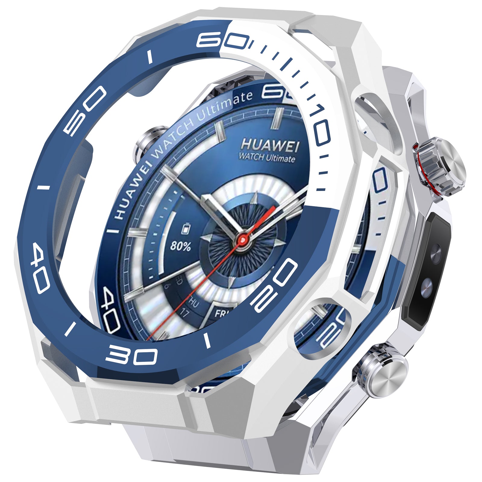 Funda PC con cristal Huawei Watch Ultimate 2 (blanco/azul)