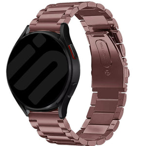 Steel Strap, bronze, on a watch, 3/4 front view