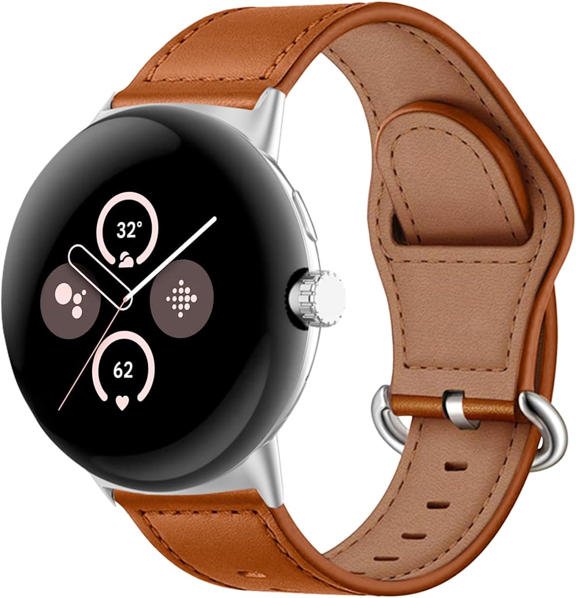 Correa cuero con hebilla Google Pixel Watch 4 - 41mm (marrón)
