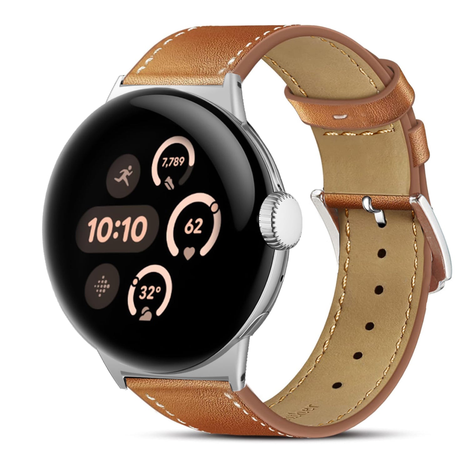 Correa cuero moderna Google Pixel Watch 3 - 45mm (marrón)