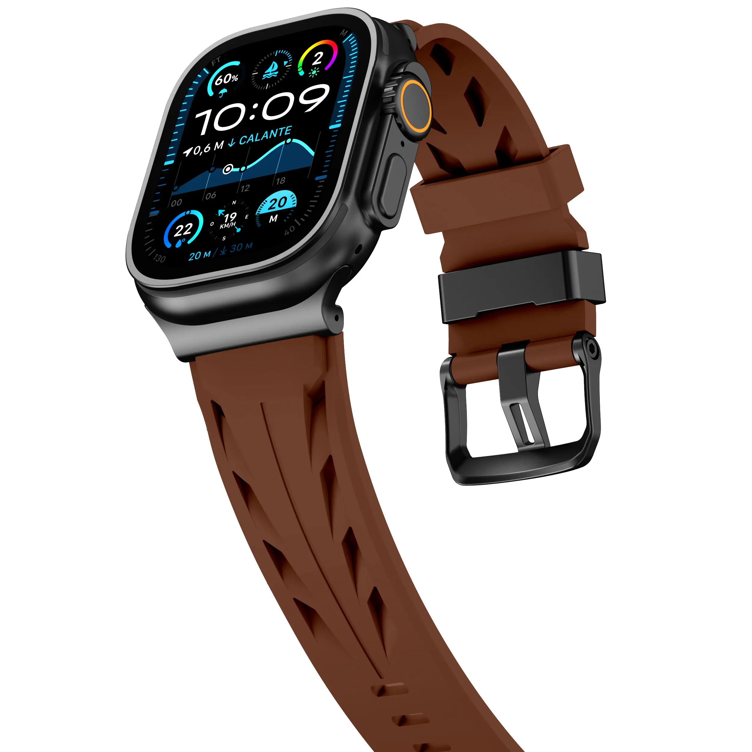 Apple Watch Race Silicone Strap (Brown)