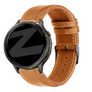 Bandz Garmin Vivomove Luxe Leather Strap 'Classic' (Brown)