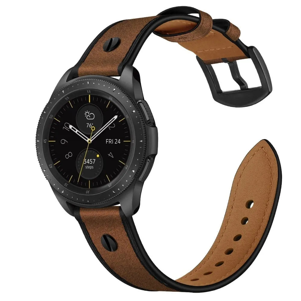 Suunto Race (s) Cuero Correa con tornillo (donkerbruin)