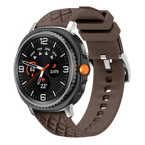 galaxy watch 8 classic leather hybrid band dark brown