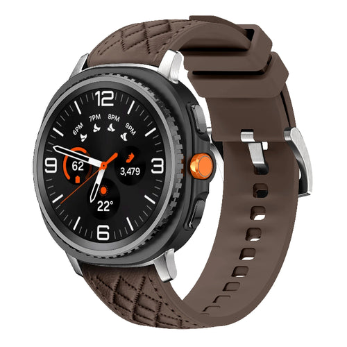 galaxy watch 8 classic leather hybrid band dark brown