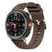 Samsung Galaxy Watch 8 Classic Diamond Leather Hybrid Strap (Dark Brown)