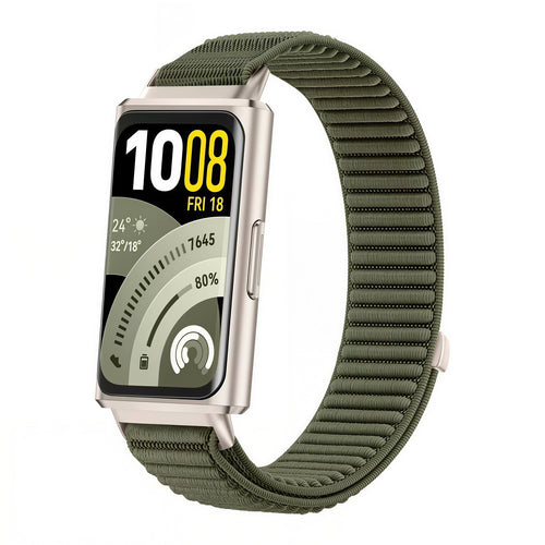 Huawei Band 11 Pro Wave Nylon Strap (Dark Green)