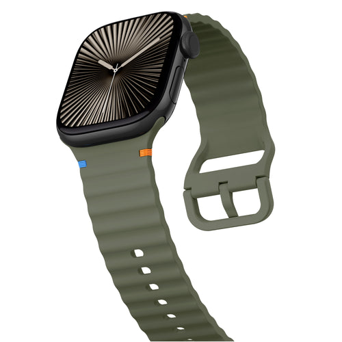 Correa ondulada Apple Watch Ultra (verde oscuro)