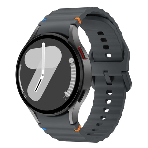 Correa ondulada Samsung Galaxy Watch 4 44mm 7 - 40mm (grafito)