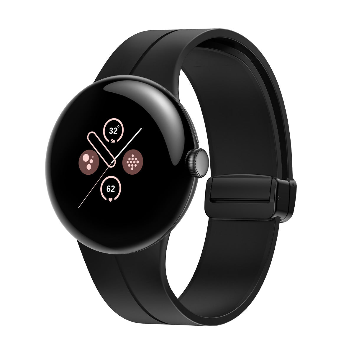Correa silicona hebilla-D Google Pixel Watch 5 - 45mm (negro)