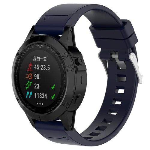Correa silicona brillante Garmin Instinct (azul oscuro)