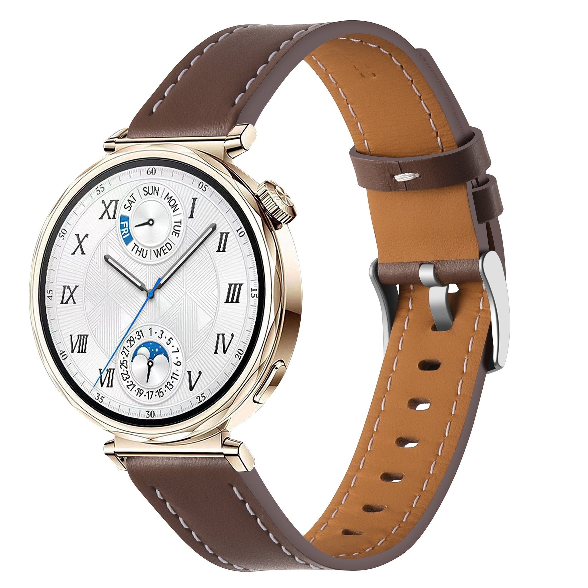 Correa cuir 'One Push' Huawei Watch 5 - 42mm (marrón oscuro)