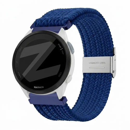 Bandz Garmin Forerunner 165 Woven Nylon Strap (Blue)