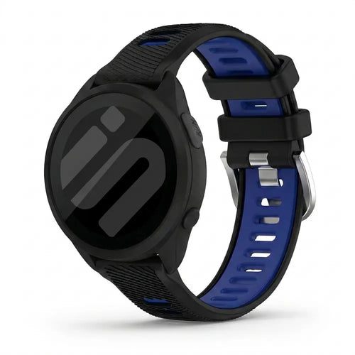 Garmin Forerunner 165 Sport Strap With Buckle (Black/Blue)