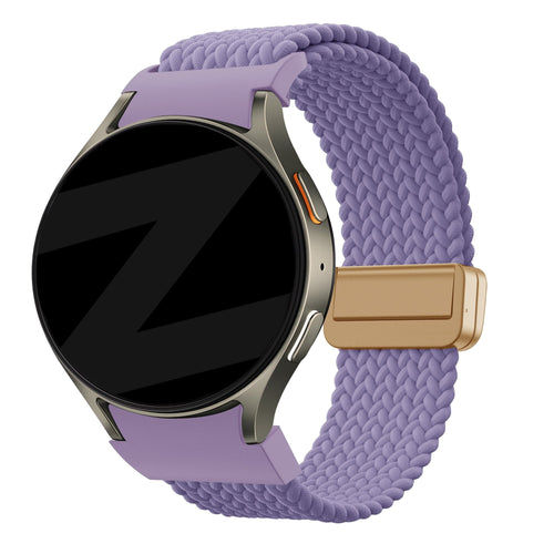 Bandz Samsung Galaxy Watch 6 - 40mm Braided Strap 'Easy Fit' (Lilac)