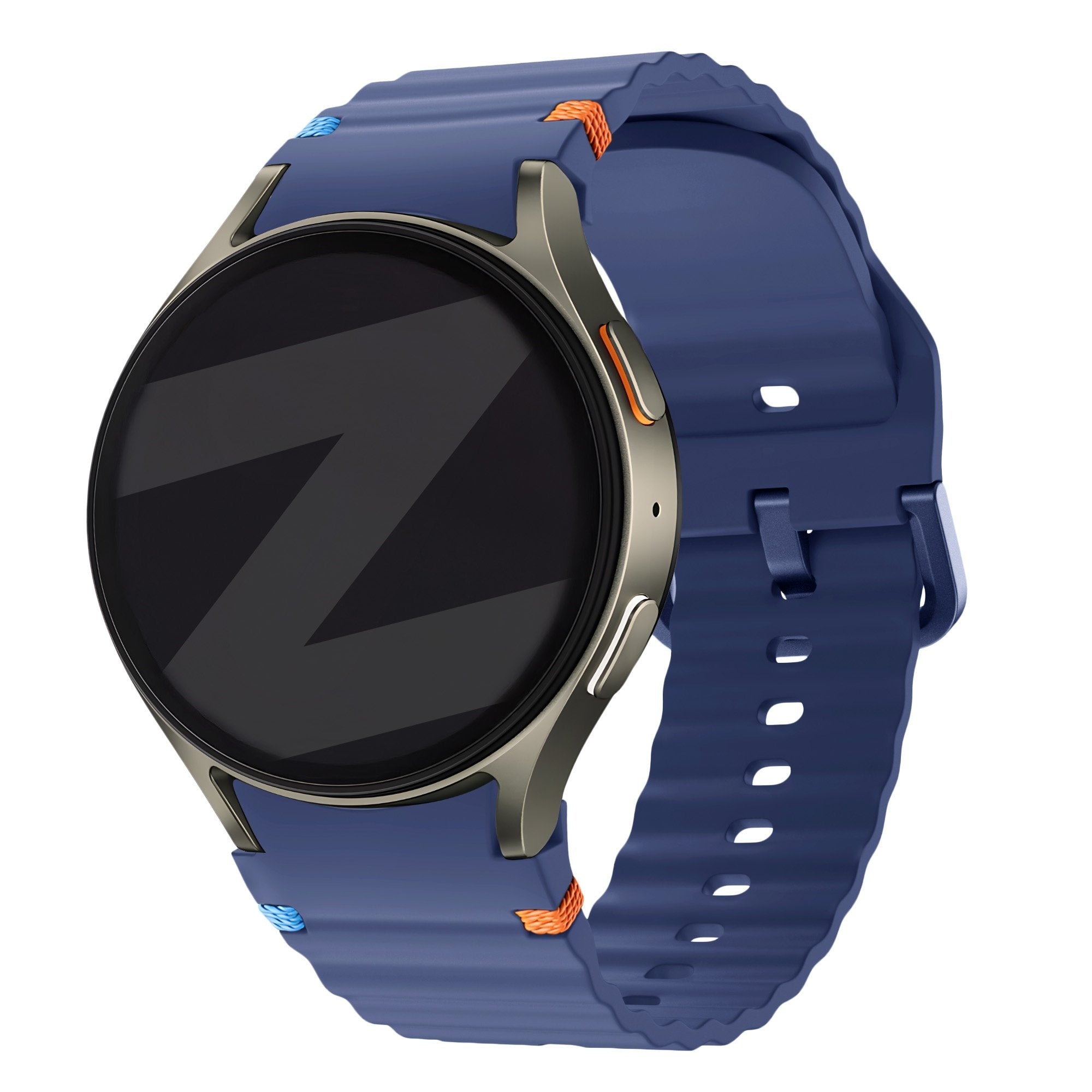 Bandz Correa Wave 'Easy Fit' Samsung Galaxy Watch 4 Classic 46mm (azul oscuro)