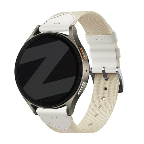 Bandz Huawei Watch GT 7 - 41mm Leather Hybrid Strap 'Easy Fit' (Starlight)
