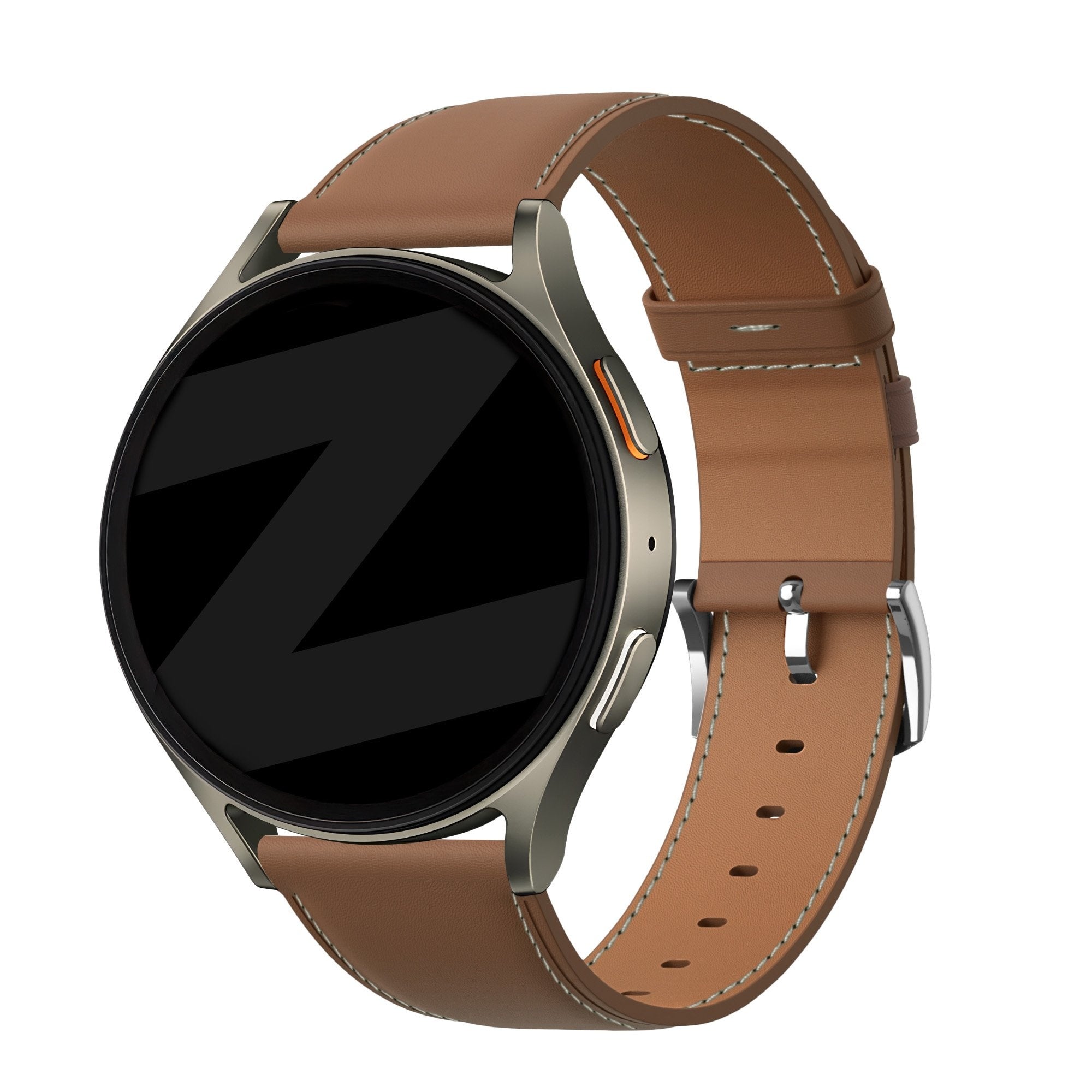 Bandz Correa cuero 'Easy Fit' Huawei Watch GT 3 Pro 43mm (marrón)