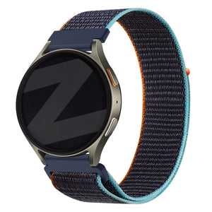 Bandz Correa nylon 'Easy Fit' Samsung Galaxy Watch 4 Classic 46mm (azul oscuro mix)
