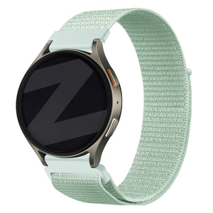 Bandz Samsung Galaxy Watch 6 Classic - 43mm Nylon Strap 'Easy Fit' (Light Green)