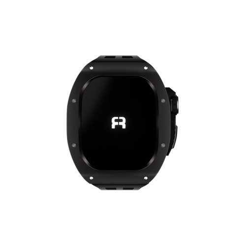 Reqior Apple Watch 45mm Polymer and Metal Case with Rubber Strap (Black)
