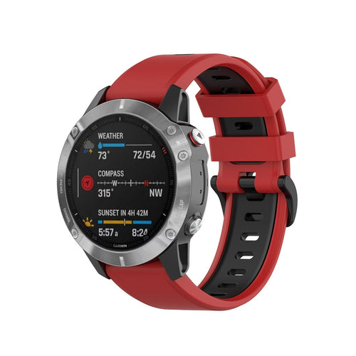 Correa deportiva con hebilla Garmin Fenix 8 Pro - 51mm (rojo/negro)