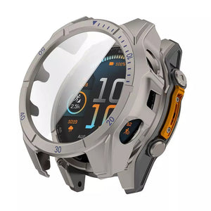 Funda rígida con vidrio Garmin Fenix 8 - 47mm SOLAR (titanio/azul)
